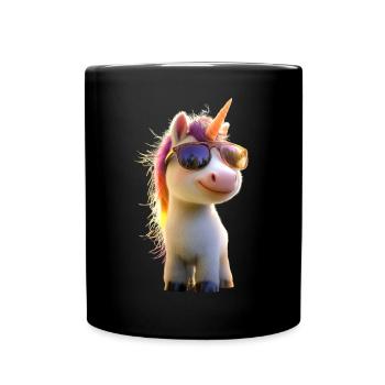 Licorne Cavalier Poney Ferme Chevaux Équitation Licornes - Mug uni - noir - Devant