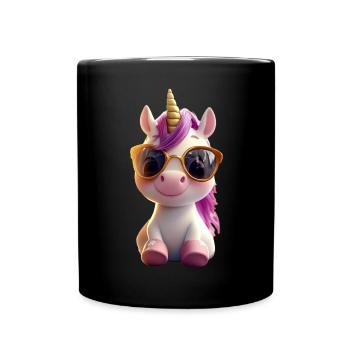Licorne Cavalier Poney Ferme Chevaux Équitation Licornes - Mug uni - noir - Devant