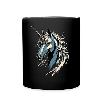 Licorne Cavalier Poney Ferme Chevaux Équitation Licornes - Mug uni - noir - Devant