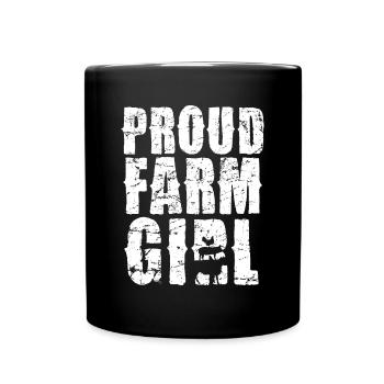 Fière femme d’agriculteur Vie à la campagne Force - Mug uni - noir - Devant