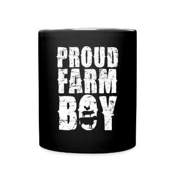 Proud farm boy country life - Full Colour Mug - black - Front