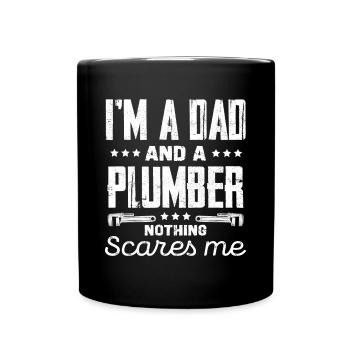 I'm a dad and a plumber - Full Colour Mug - black - Front