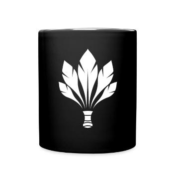 Badminton Federball - Tasse einfarbig - Schwarz - Vorne