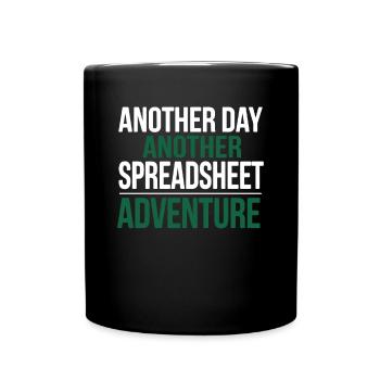 Office Humor Spreadsheet - Full Colour Mug - black - Front