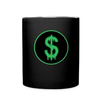 Geld - Dollar - Tasse einfarbig - Schwarz - Vorne
