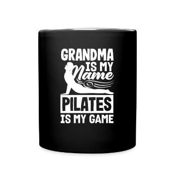 Pilates Granny Passion Pilates drôle - Mug uni - noir - Devant
