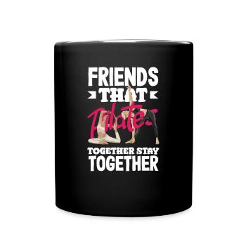 Les amis de Pilates restent ensemble - Mug uni - noir - Devant