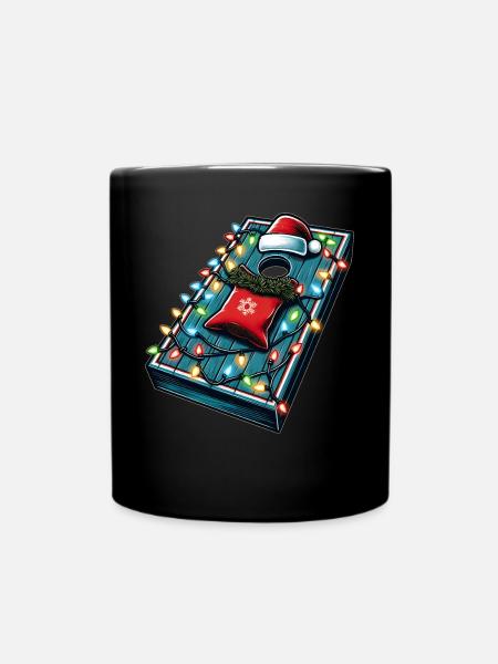 Niedlicher Cornhole Weihnachtshut Xmas - Tasse einfarbig - Schwarz