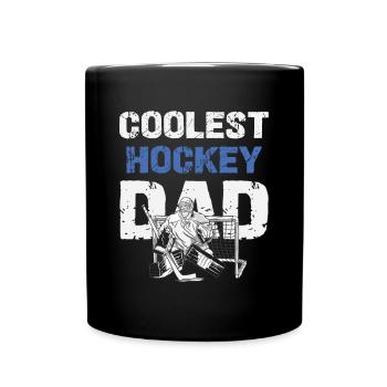Coolest hockey dad design - Full Colour Mug - black - Front