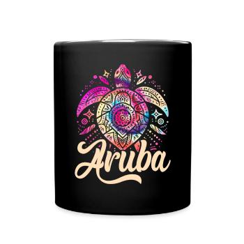 Aruba Caribbean Summer Ocean Beach Gift - Full Colour Mug - black - Front
