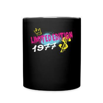 Limited Edition 1977 Geburtstag 1977 Geboren - Tasse einfarbig - Schwarz - Vorne