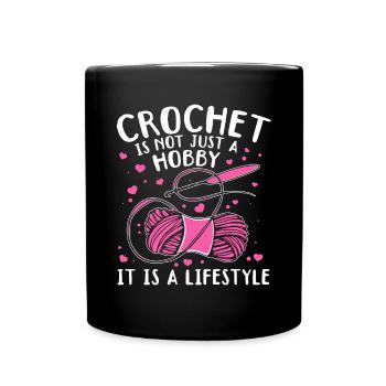 Le crochet n’est pas un passe-temps, c’est un style de vie - Crochet - Mug uni - noir - Devant