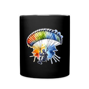 Paragliding - Full Colour Mug - black - Front