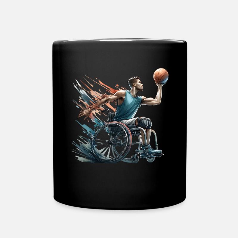 Rollstuhlbasketball Rollstuhl Basketball - Tasse einfarbig - Schwarz