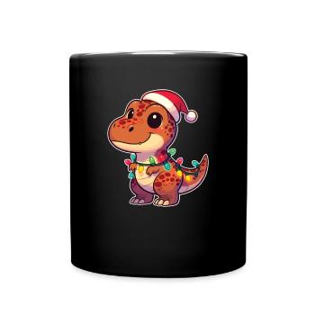 Chapeau de Noël Noël Fées T-Rex - Mug uni - noir - Devant