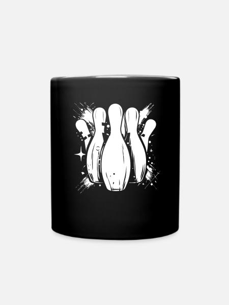 Kegeln - Tasse einfarbig - Schwarz