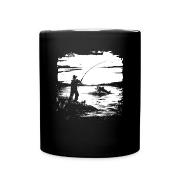 Fishing Graph - Full Colour Mug - black - Front