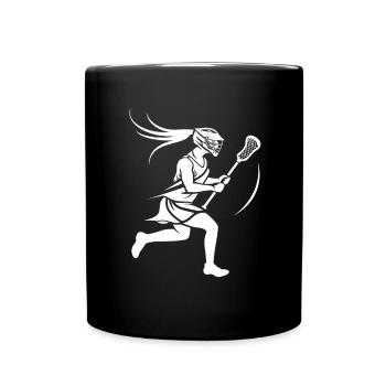 Logo du joueur de crosse - Mug uni - noir - Devant