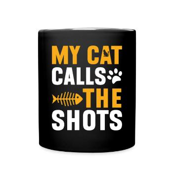 Cat Dad Gifts - Tasse einfarbig - Schwarz - Vorne