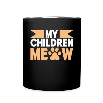 Cat Dad Gifts - Tasse einfarbig - Schwarz - Vorne