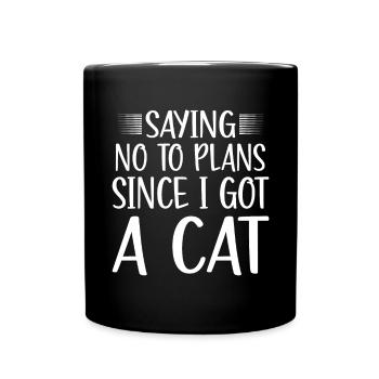 Cat Dad Gifts - Tasse einfarbig - Schwarz - Vorne