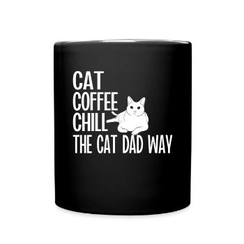 Cat Dad Gifts - Tasse einfarbig - Schwarz - Vorne