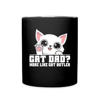 Cat Dad Gifts - Tasse einfarbig - Schwarz - Vorne