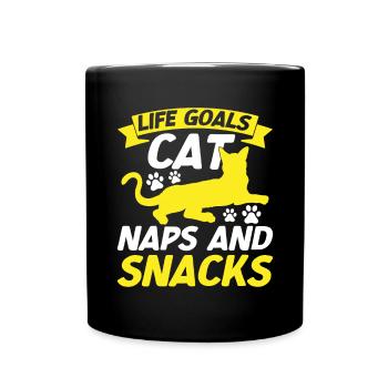 Cat Dad Gifts - Tasse einfarbig - Schwarz - Vorne