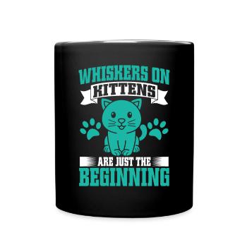 Cat Dad Gifts - Tasse einfarbig - Schwarz - Vorne