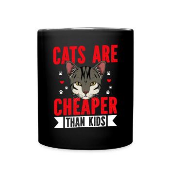 Cat Dad Gifts - Tasse einfarbig - Schwarz - Vorne