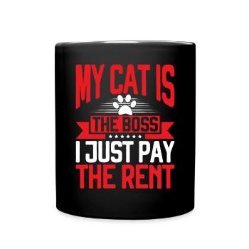 Cat Dad Gifts - Tasse einfarbig - Schwarz - Vorne