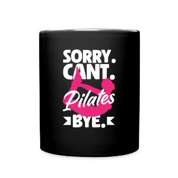 Désolé, je ne peux pas Pilates Bye - Mug uni - noir - Devant
