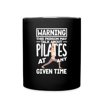 Attention Pilates Anytime Thème - Mug uni - noir - Devant