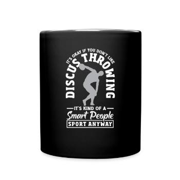 Diskus Diskuswurf Leichtathlet Sportler Geschenk - Tasse einfarbig - Schwarz - Vorne