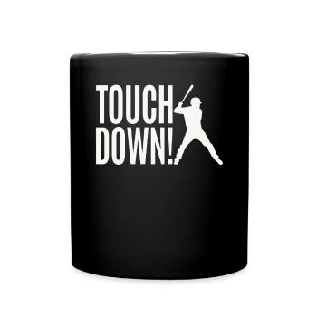 Touchdown Baseball Sports Funny - Full Colour Mug - black - Front