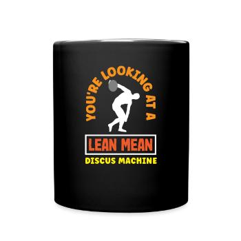 Diskus Diskuswurf Leichtathlet Sportler Geschenk - Tasse einfarbig - Schwarz - Vorne