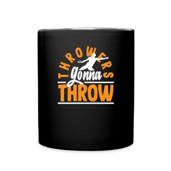 Diskus Diskuswurf Leichtathlet Sportler Geschenk - Tasse einfarbig - Schwarz - Vorne