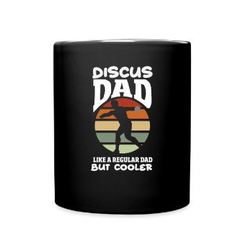 Diskus Diskuswurf Leichtathlet Sportler Geschenk - Tasse einfarbig - Schwarz - Vorne