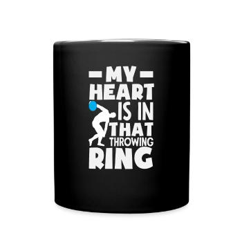 Diskus Diskuswurf Leichtathlet Sportler Geschenk - Tasse einfarbig - Schwarz - Vorne
