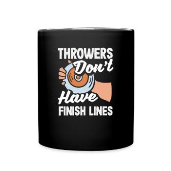 Diskus Diskuswurf Leichtathlet Sportler Geschenk - Tasse einfarbig - Schwarz - Vorne