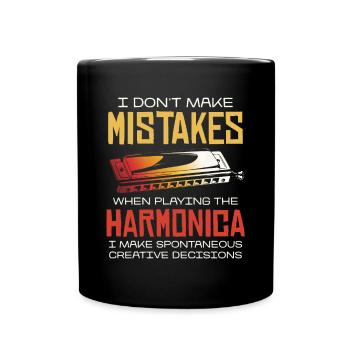 Je ne fais pas d’erreurs quand je joue de l’harmonica - Mug uni - noir - Devant