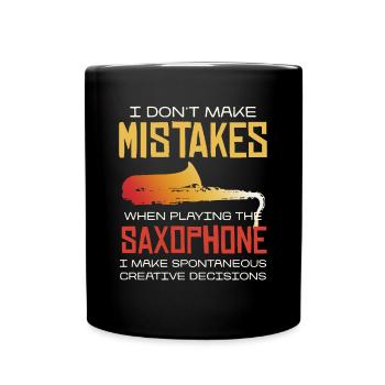 Pas d’erreurs lors de la lecture du saxophone - Mug uni - noir - Devant