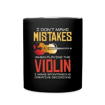 Keine Fehler Beim Violine Spielen - Tasse einfarbig - Schwarz - Vorne