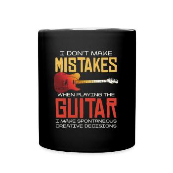 No mistakes when playing guitar - Full Colour Mug - black - Front