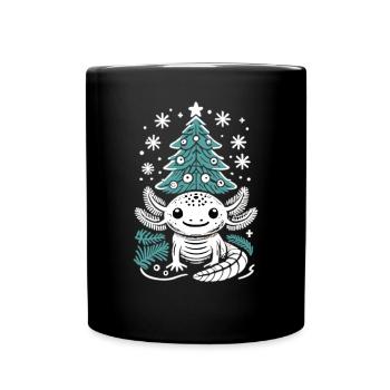 Axolotl Noël Mignon Axolotls Joyeux Noël - Mug uni - noir - Devant