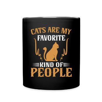 Cat Dad Gifts - Tasse einfarbig - Schwarz - Vorne