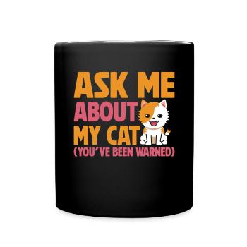 Cat Dad Gifts - Tasse einfarbig - Schwarz - Vorne