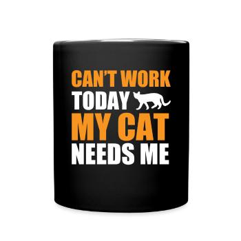 Cat Dad Gifts - Tasse einfarbig - Schwarz - Vorne