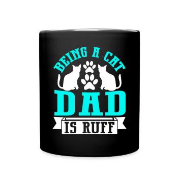 Cat Dad Gifts - Tasse einfarbig - Schwarz - Vorne