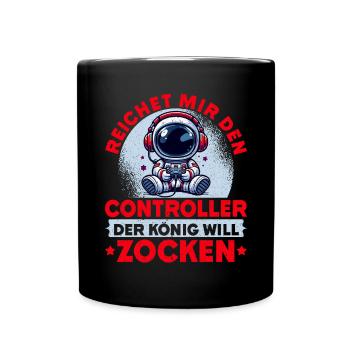 Il me tend la manette que le roi veut jouer - Mug uni - noir - Devant
